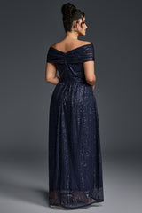 Curveins Plus Size V-Neck Sequin Maxi Dress