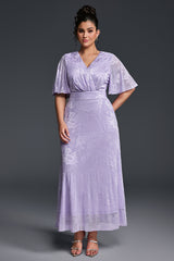 Curveins Plus Size Black Lace Maxi Dress for Evening Wear & Formal Events