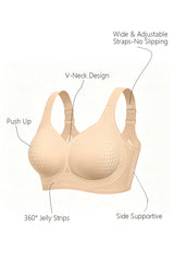 Curveins Plus Size Padded Wireless Full Coverage Comfortable Bra for Big Chest