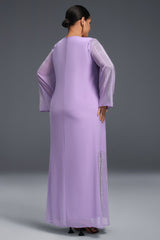 Curveins Plus-Size Fashion Rhinestone Embellished Long Robe