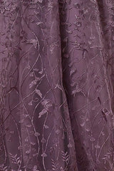 Curveins Plus Size Stand Collar Long Sleeve Floral Beaded Elegant Maxi Dress