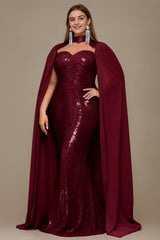 Curveins Glamorous Plus Size Off-Shoulder Sequin Bodycon Maxi Dress