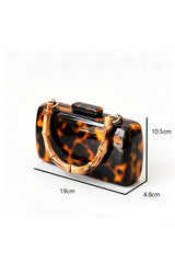 Curveinse Acrylic Leopard Print Evening Bag