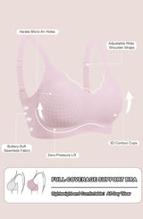 Curveins Ruffle Jelly Bra No Underwire Seamless Push Up Support Comfortable Wireless Everyday Bra