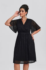 Curveins Plus Size Lace Elegant Wedding Guest Midi Dress