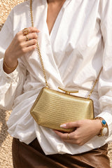 Curveinse Gold Branch Handle Elegant Evening Clutch Bag
