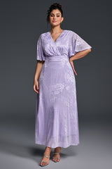 Curveins Plus Size Black Lace Maxi Dress for Evening Wear & Formal Events