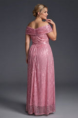Curveins Plus Size V-Neck Sequin Maxi Dress