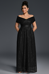Curveins Plus Size V-Neck Sequin Maxi Dress