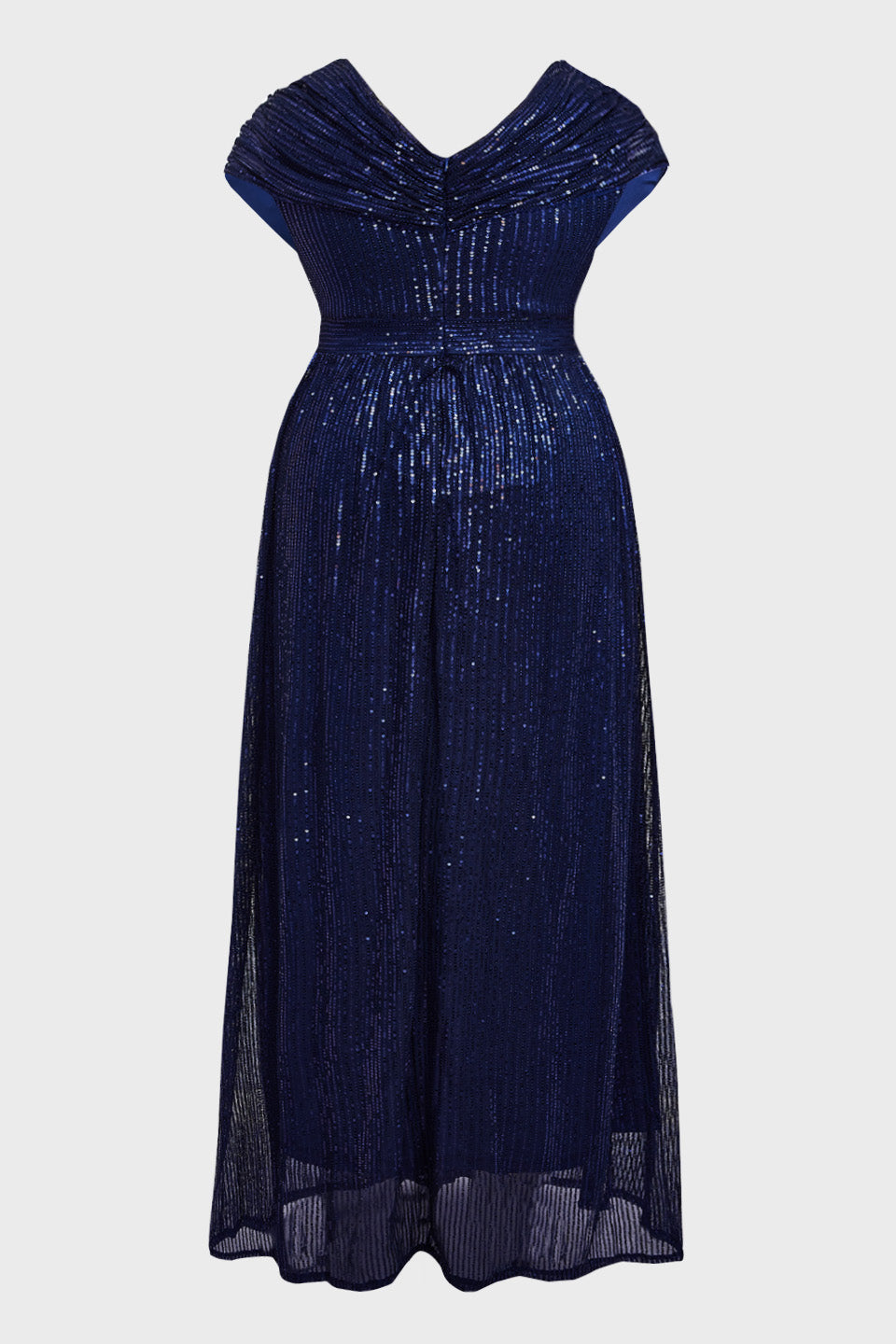 Curveins Plus Size V-Neck Sequin Maxi Dress