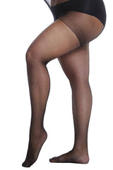 Curveins Plus Size Black Sheer Tights