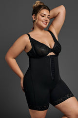 High-Waisted Button Front Shaping Control Shapewear