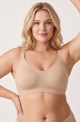 Curveins Soft Jelly Full Cup No Underwire Seamless Support T-Shirt Bra