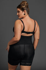 High-Waisted Button Front Shaping Control Shapewear