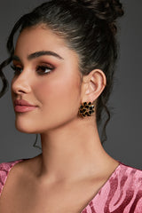 Curveins Glamorous Layered Rhinestone Stud Earrings