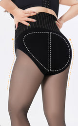Curveins Plus Size High-Waist Tummy Control Shaping Tights