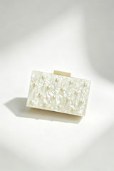 Curveinse Luxury Pearl Acrylic Box Clutch Crossbody Bag
