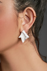 Curveins Modern Sculpted Metal Irregular Shape Earrings