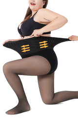 Curveins Plus Size High-Waist Tummy Control Shaping Tights