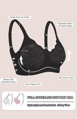 Curveins Ruffle Jelly Bra No Underwire Seamless Push Up Support Comfortable Wireless Everyday Bra