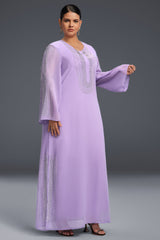 Curveins Plus-Size Fashion Rhinestone Embellished Long Robe