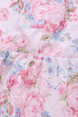 Curveins Plus Size Lantern Sleeves Square Neckline Floral Maxi Dress