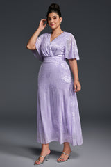 Curveins Plus Size Black Lace Maxi Dress for Evening Wear & Formal Events