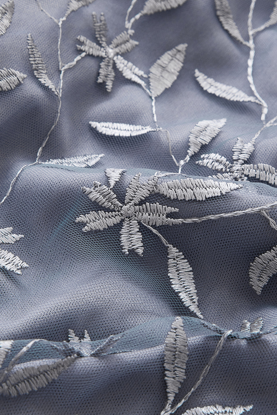 Curveins Plus Size V-Neck Ruffle Sleeve Embroidered Maxi Dress