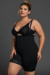 High-Waisted Button Front Shaping Control Shapewear