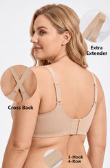 Curveins Soft Jelly Full Cup No Underwire Seamless Support T-Shirt Bra