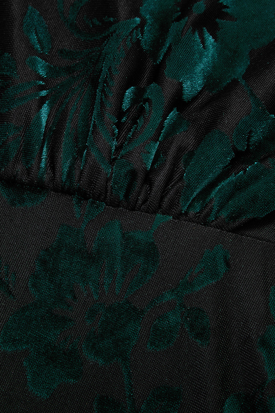 Curveins Plus Size V-Neck Flowy Bell Sleeves Pleated Velvet Midi Dress