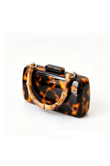 Curveinse Acrylic Leopard Print Evening Bag