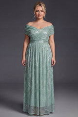 Curveins Plus Size V-Neck Sequin Maxi Dress