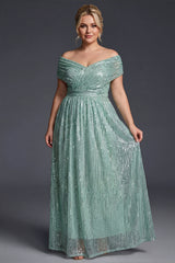 Curveins Plus Size V-Neck Sequin Maxi Dress