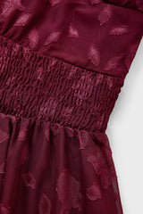 Curveins Plus Size V-Neck High-Waist Pleated Maxi Dress