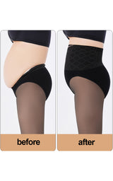 Curveins Plus Size High-Waist Tummy Control Shaping Tights