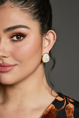 Curveins Chic Simple Shell Geometric Circle Earrings