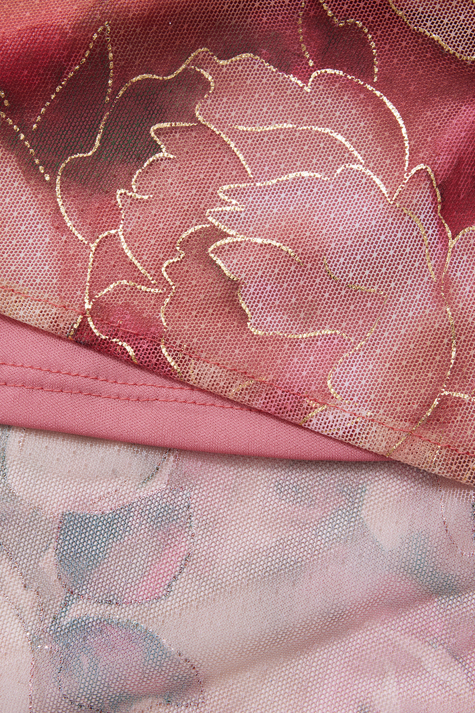 Curveins Plus Size V Neck Long Sleeve Floral Waist Maxi Dress