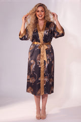 Curveins Plus Size Ice Silk Breathable Soft Cooling Summer Night Robe
