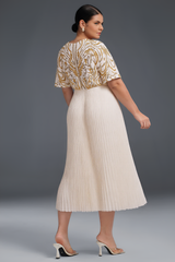 Curveins Plus Size V-Neck Sequin Glitter High-Low Maxi Dress