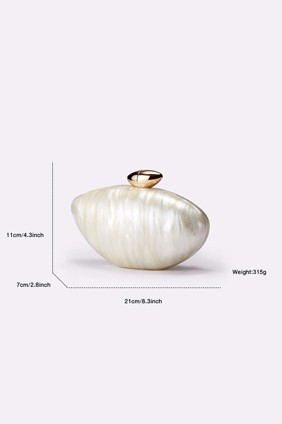 Curveins Trendy Bullet-Shaped Sleek Metallic Finish and Compact Design Evening Bag