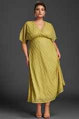 Curveins Plus Size Surplice Ruched Dress