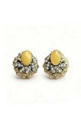 Curveins Modern Chinese Natural Stone Stud Earrings