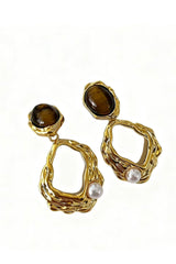 Curveins Maillard Tiger Eye Earrings