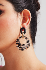 Curveins Leopard Print Earrings