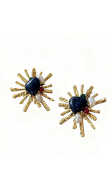 Curveins Pearl Earrings Luxury Vintage Stone Sun Earrings