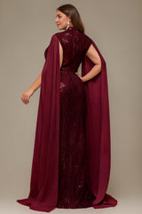 Curveins Glamorous Plus Size Off-Shoulder Sequin Bodycon Maxi Dress