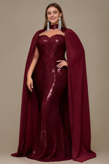 Curveins Glamorous Plus Size Off-Shoulder Sequin Bodycon Maxi Dress