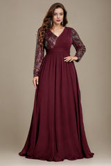 Curveins Plus Size V-Neck Sequin Bodycon Maxi Dress