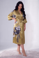 Curveins Plus Size Ice Silk Breathable Soft Cooling Summer Night Robe